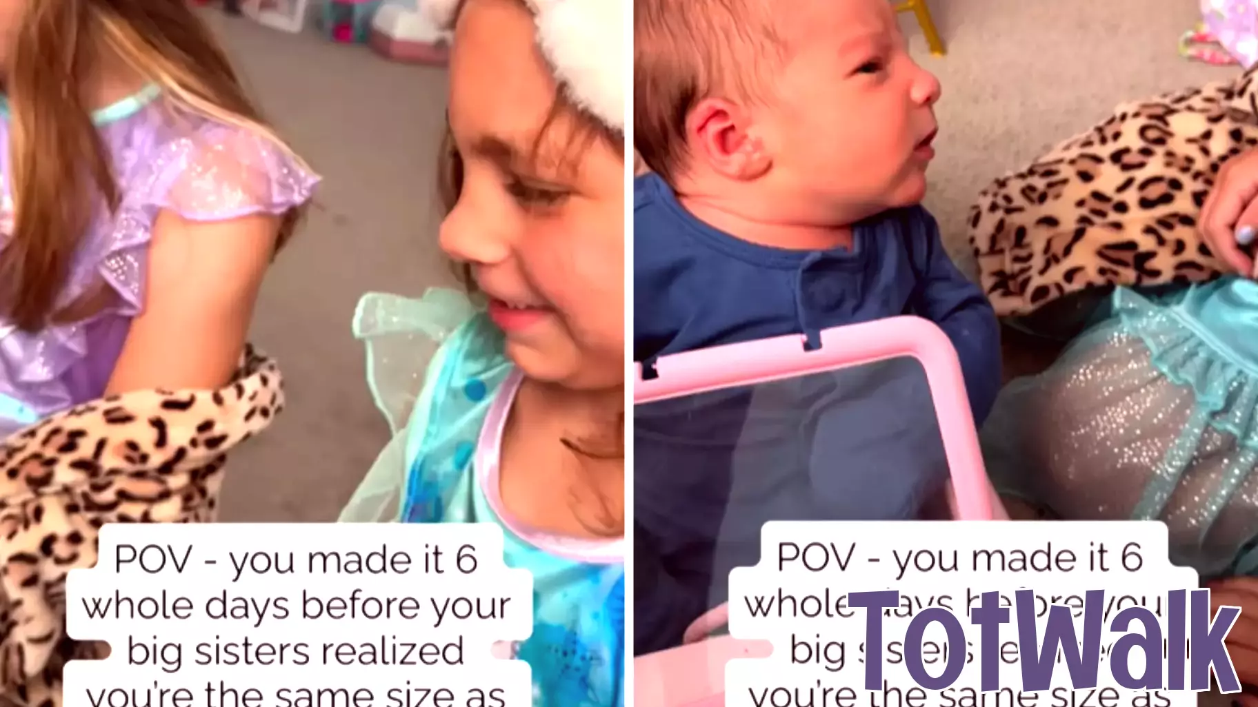 Hysterical Discovery: Newborn Left with Big Sisters