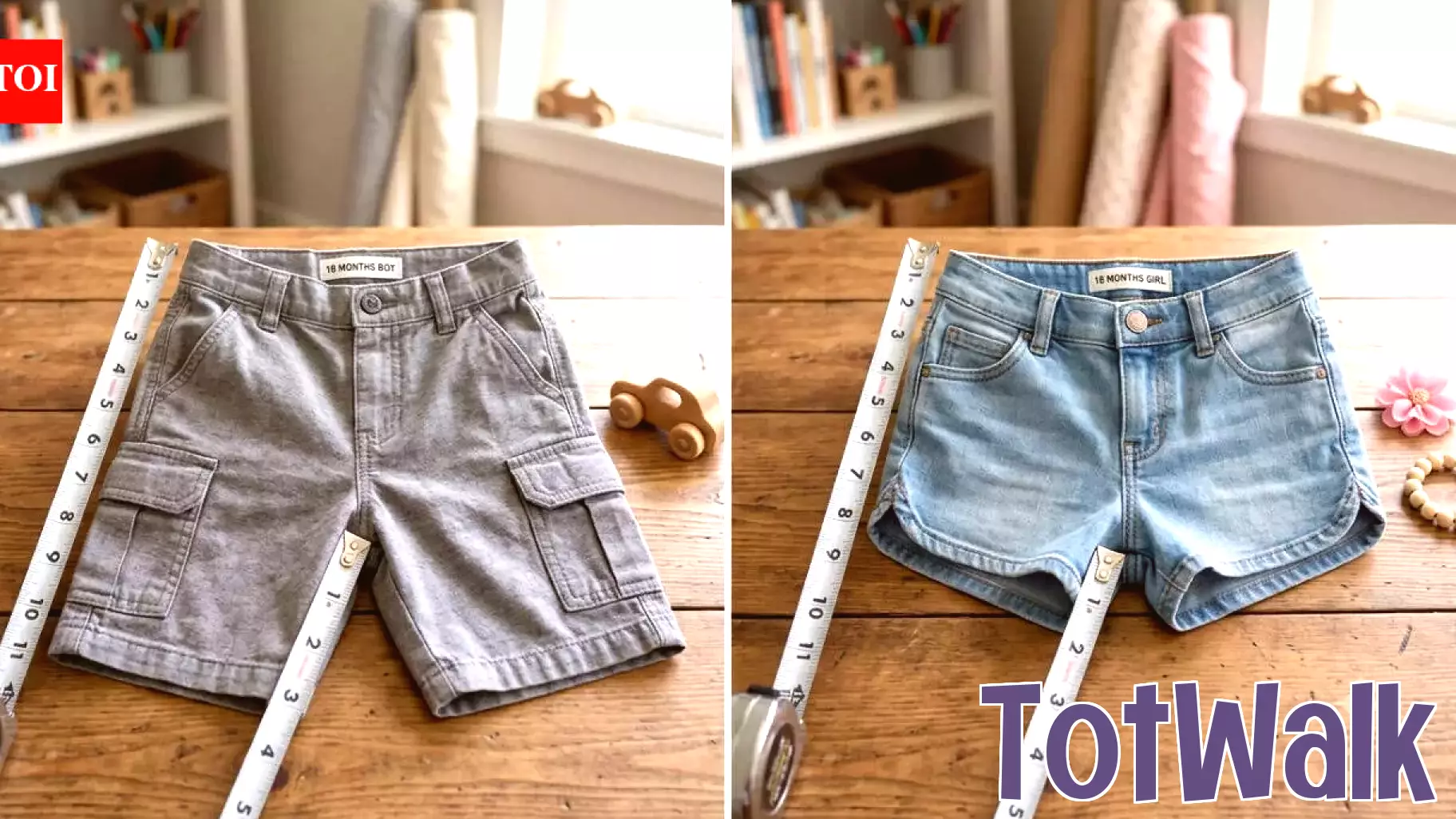 Why are girls’ shorts shorter than boys’ at the same age? Mom’s comparison of 18-month-old clothes sparks a parenting debate