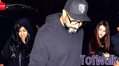 Abhishek Bachchan, Aishwarya Rai and Aaradhya jet out of the city in matching black outfits, netizens praise their parenting as daughter carries the luggage